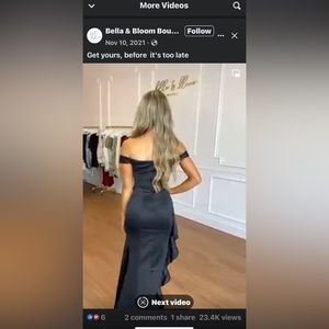 Bella and bloom off the shoulder slit dress size small